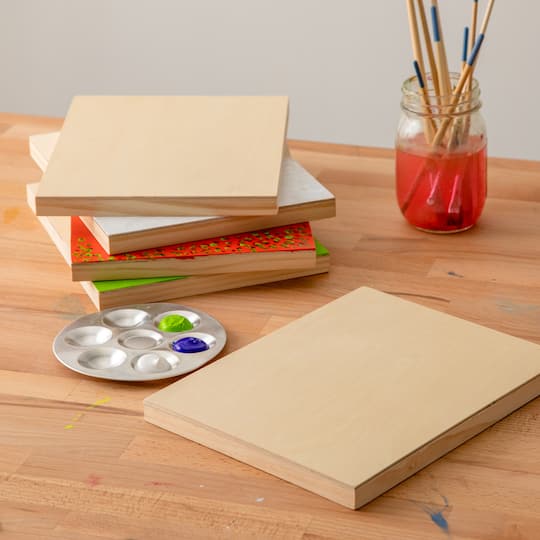 6 Packs: 5 ct. (30 total) 8" x 10" Cradled Wood Painting Panels by Artist's Loft™ Necessities™